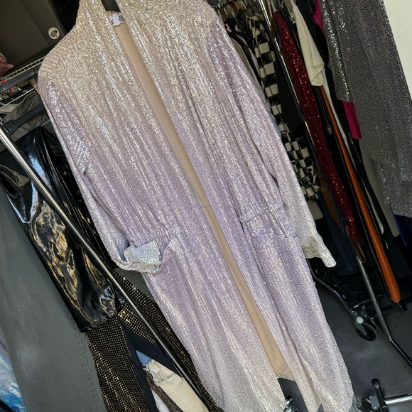 Champagne ombré full sequin duster jacket - Picture 3 of 11